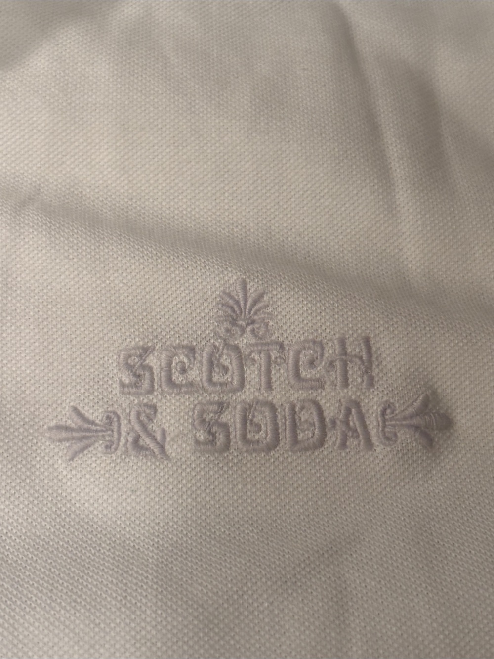 Scotch & Soda White Polo with Gray Accent - Picture 11 of 12